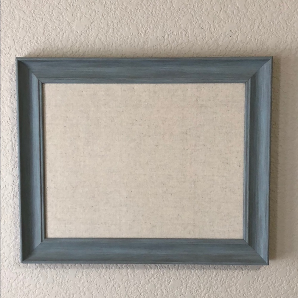 Unique blue wooden bulletin board